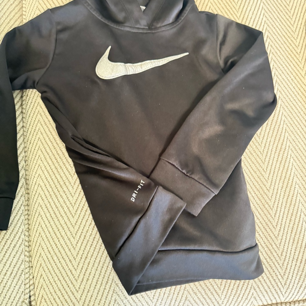 Nike Black Dri-FIT Hoodie with Silver Swoosh